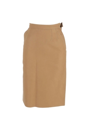 Prada Pre-Owned wool knee-length pencil skirt - Neutrals