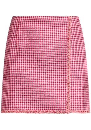 ETRO micro-check mini skirt - Red