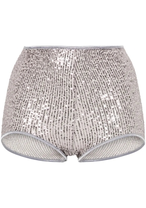 Alchemy x Lia Aram sequin-embellished shorts - Grey
