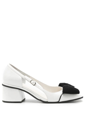 Sarah Chofakian Balé 45mm bow-detail pumps - White