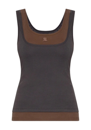 MISBHV embroidered layered top - Grey