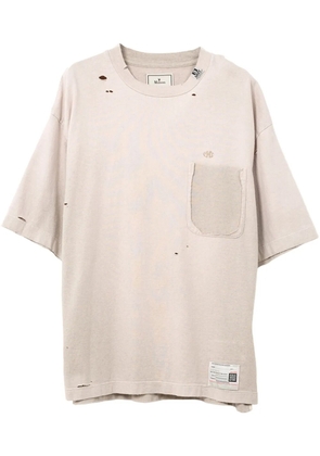 Maison MIHARA YASUHIRO distressed-effect T-shirt - Neutrals