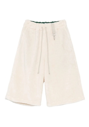 Reese Cooper wide-leg fleece-texture shorts - Neutrals