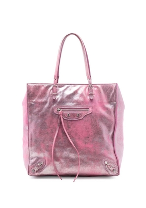 Balenciaga Pre-Owned 2005-2025 Metallic Leather Papier A5 tote bag - Pink