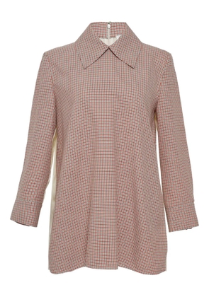 Jil Sander College checked top - Red