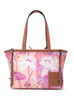 Loewe Pre-Owned 2010-2025 Paulas Ibiza Small Canvas Waterlily Print Cushion tote bag - Pink