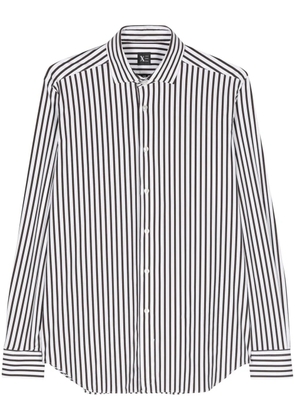 Xacus striped longsleeved shirt - White