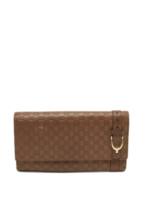 Gucci Pre-Owned leather flap wallet - Brown