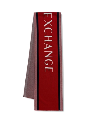 Armani Exchange stripes-detail scarf - Red