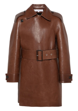JW Anderson leather trench coat - Brown