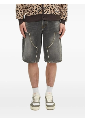 A BATHING APE® studded denim shorts - Black