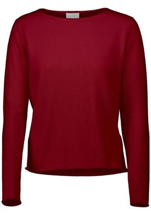 Allude slash-neck sweater - Red
