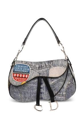 Christian Dior Pre-Owned 2001 double saddle shoulder bag - Blue