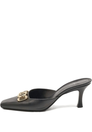 Louis Vuitton Pre-Owned 75mm Rotary square-toe heeled mules - Black