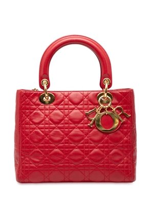 Christian Dior Pre-Owned 1997 Medium Lambskin Cannage Lady Dior satchel - Red