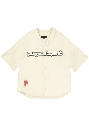 Purple Brand logo-print cotton shirt - Neutrals