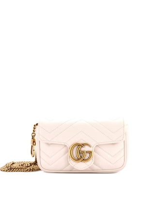 Gucci Pre-Owned GG Marmont Flap Bag Matelasse Leather Super Mini crossbody bag - Neutrals