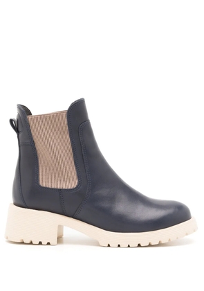 Sarah Chofakian Mirre leather Chelsea boots - Blue