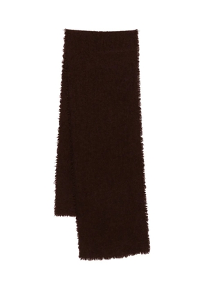 Faliero Sarti frayed-trim scarf - Brown