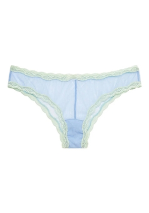 Fleur Du Mal lace-trimmed briefs - Blue