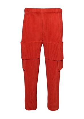 Homme Plissé Issey Miyake plissé cargo pants - Red