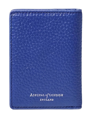 Aspinal Of London Double Fold card holder - Blue