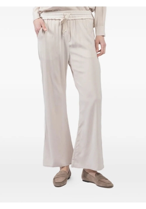Kristensen Du Nord drawstring flared trousers - Neutrals