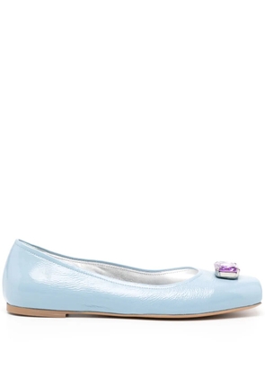 Madison.Maison Marion Turquoise Jeweled Ballet - Blue