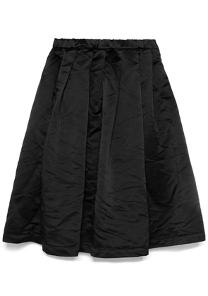 Black Comme Des Garçons satin midi skirt