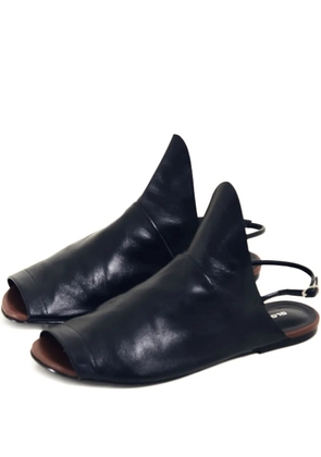Gloria Coelho leather flat sandals - Black