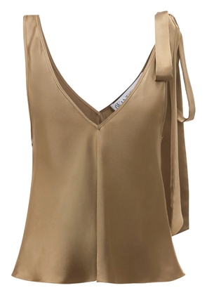 JW Anderson sleeveless silk top - Brown