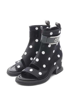 Louis Vuitton Pre-Owned 90mm Moonlight Line polka-dot boots - Black
