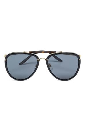 Gucci Pre-Owned pilot-frame sunglasses - Black