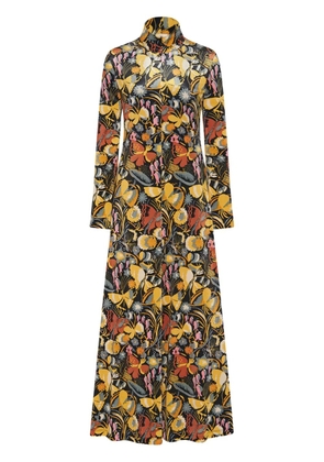 Rosetta Getty mock-neck velvet dress - Black