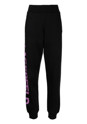 Karl Lagerfeld logo-print track pants - Black