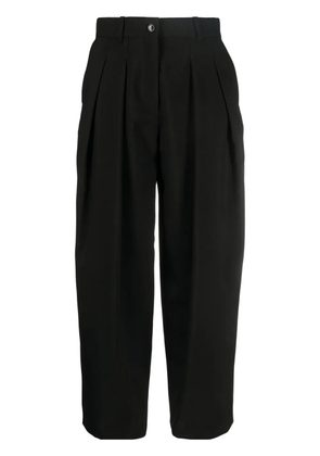 Kenzo pleat-detail cropped trousers - Black