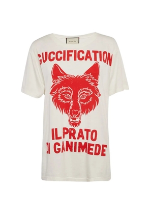 Gucci Pre-Owned graphic-print T-shirt - Neutrals