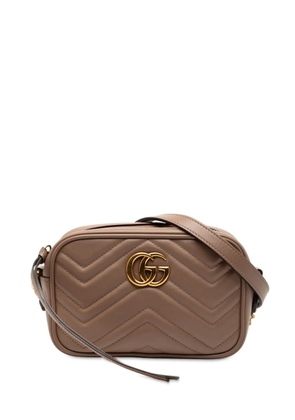 Gucci Pre-Owned 2016-2025 Mini GG Marmont Matelasse Leather crossbody bag - Brown