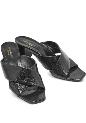 Saint Laurent Pre-Owned 2024 75mm Loulou mules - Black