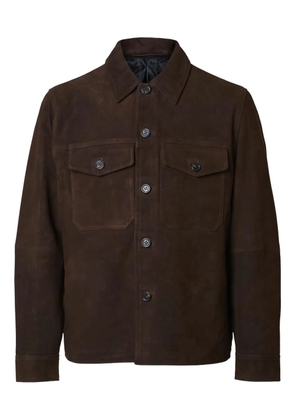 SELECTED Tom suede overshirt - Brown