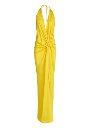 Silvia Tcherassi Torgiano knot-detail gown - Yellow