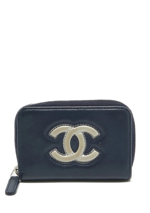 CHANEL Pre-Owned leather cc logo purse - Blue