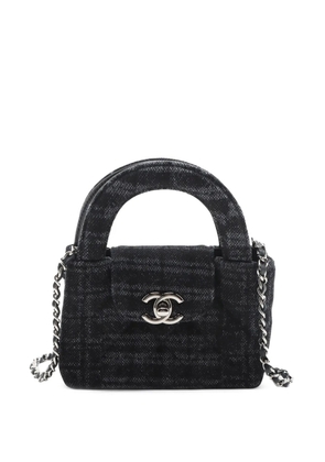 CHANEL Pre-Owned 2021-2025 Nano Quilted Canvas Kelly Shopper Bag satchel - Black