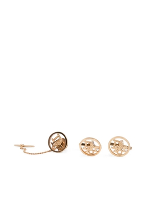 Christian Dior Pre-Owned 1990s logo cuff-links tie tack pin set - Gold