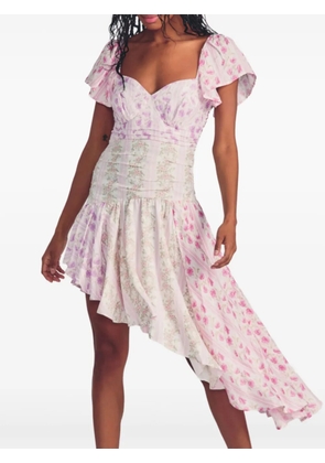 LoveShackFancy Irvine floral mini dress - Pink