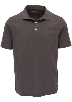Fedeli short-sleeved cotton polo shirt - Grey
