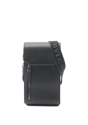 Bvlgari Pre-Owned 2010s leather zip shoulder bag - Black