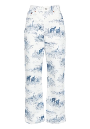 Levi's Ribcage high-rise straight jeans - White