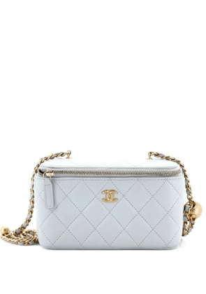 CHANEL Pre-Owned Pearl Crush Vanity Case with Chain Quilted Lambskin Small clutch bag - Grey