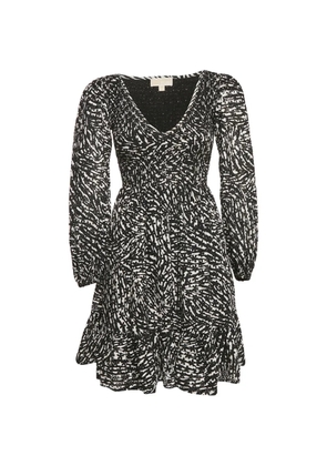 Michael Michael Kors broderie anglaise smocked mini dress - Black